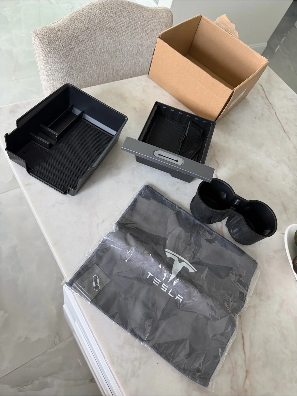 5 piece Tesla center console organizer